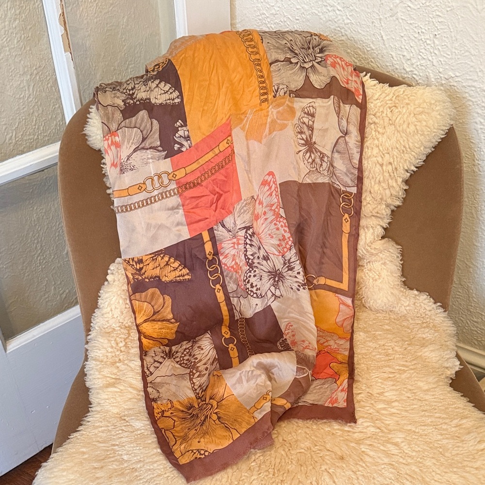 Silk butterfly scarf